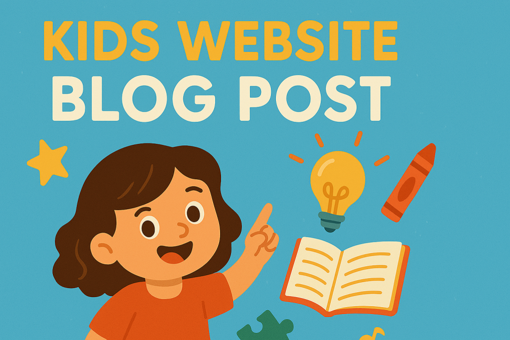 Kids Website Blog Post - Blue